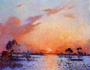 unknow artist Sunset in Briere II Spain oil painting artist
